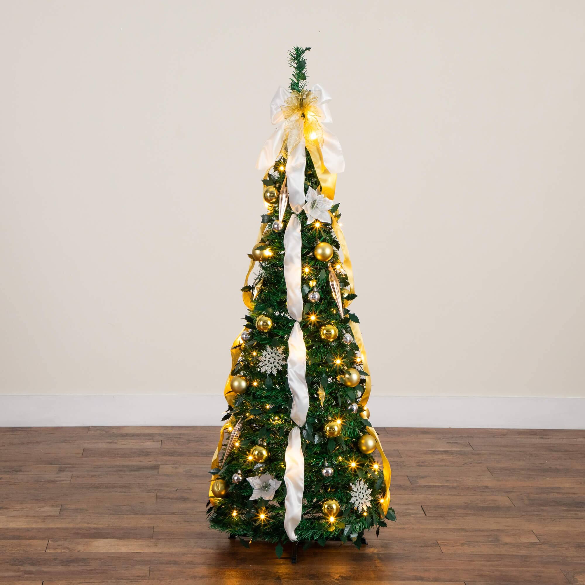 5ft. Pre-Lit Pop-Up Green Artificial Christmas Tree